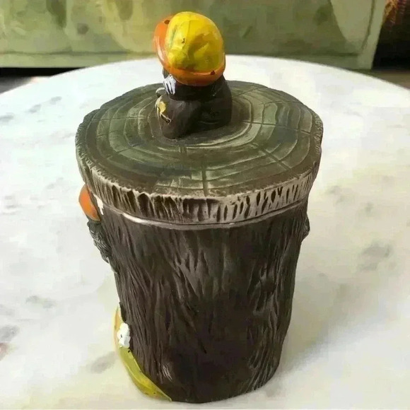 Made  in Japan vintage pottery ceramic woodlands creature cookie jar - Picture 4 of 11